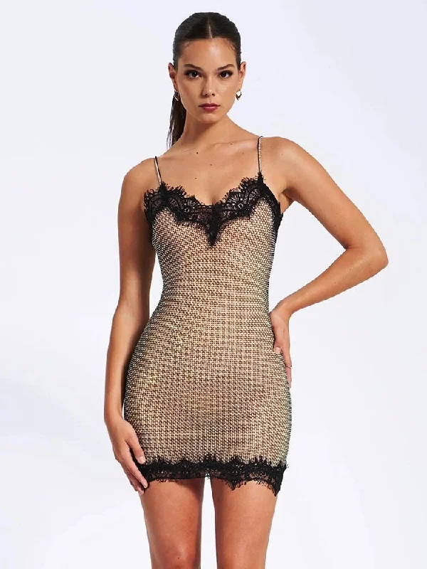 Spaghetti Strap Sparkle Mini Dress