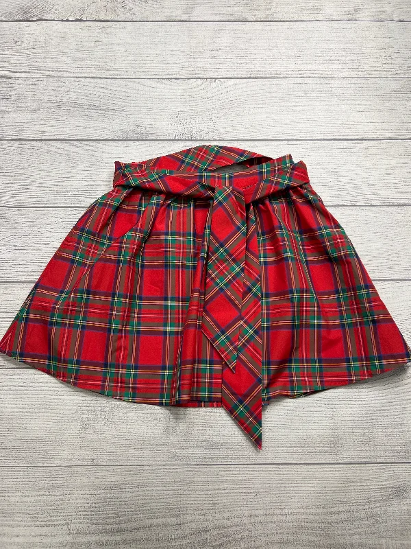 New!Skirt Mini & Short By Vineyard Vines In Plaid Pattern, Size: 4