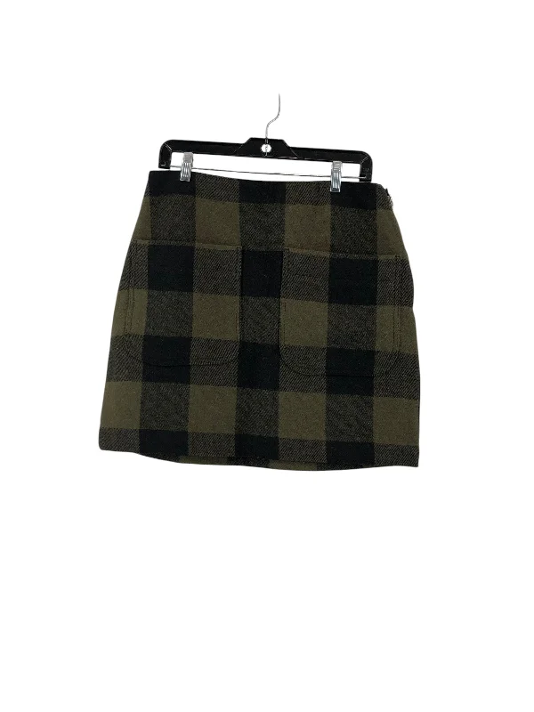 Skirt Mini & Short By Free Assembly In Plaid Pattern, Size: M