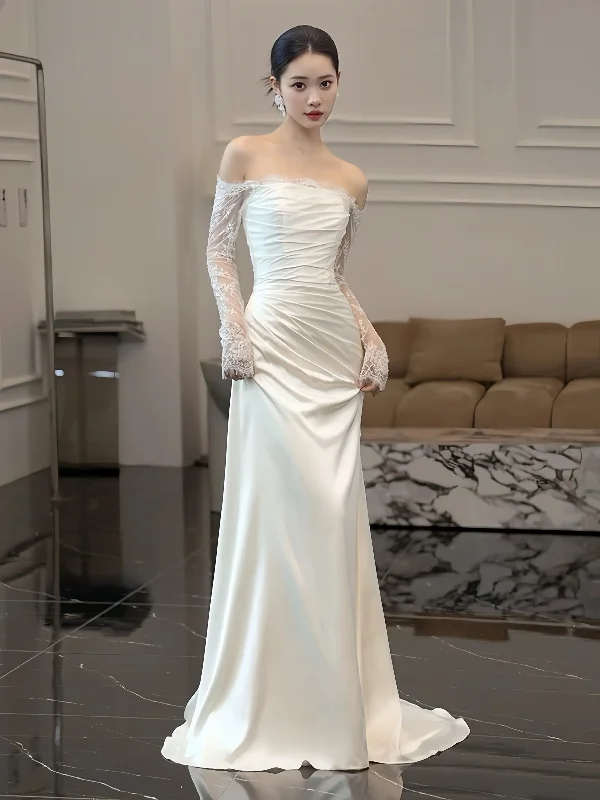 Off Shoulder Wedding Dress Elegant Fashion Dress      S5432