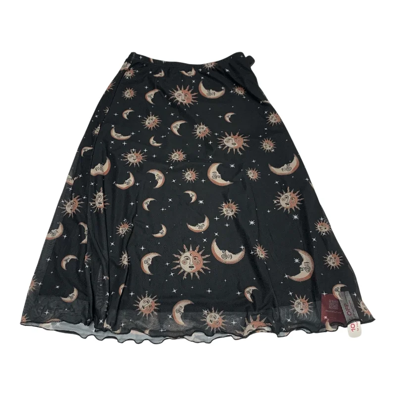 Skirt Midi By Romwe In Black, Size: M