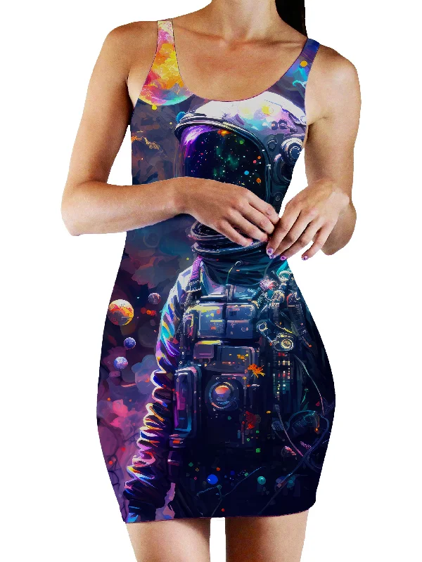 Psy Astronaut Bodycon Mini Dress