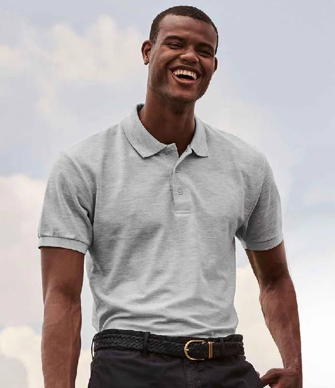 Fruit of the Loom Poly/Cotton Piqué Polo Shirt | Heather Grey