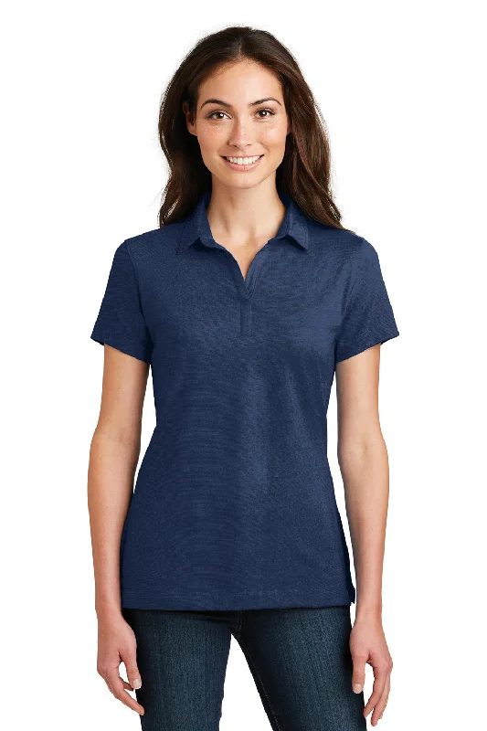 Port Authority Womens Meridian Short Sleeve Polo Shirt - Estate Blue - Closeout