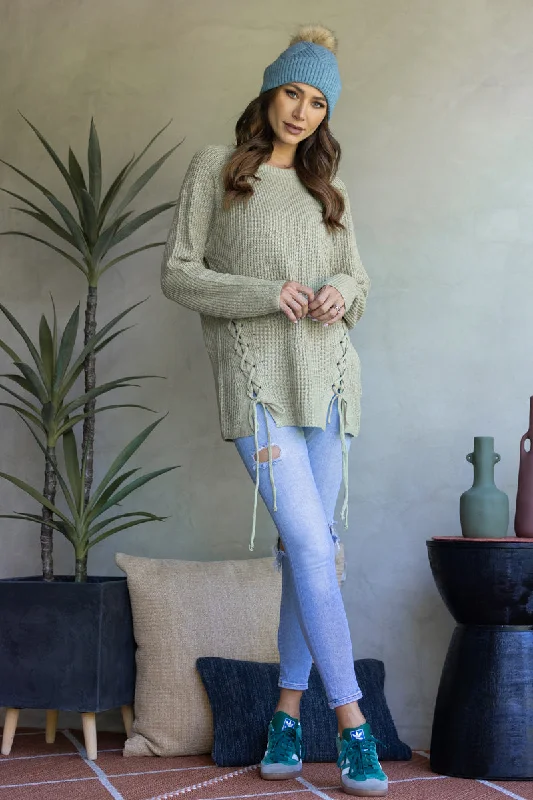 SAGE SOFT KNIT CRISSCROSS SWEATER-KNT21006