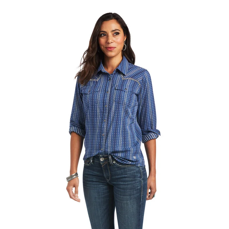 Ariat Women's REAL Darling Shirt, Chambray Dobby