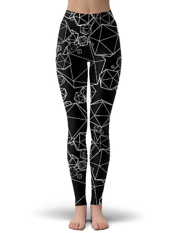 Icosahedron Madness Black Leggings