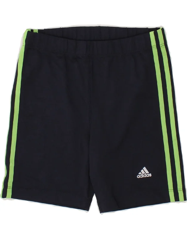 ADIDAS Womens Climalite Sport Shorts UK 12 Medium  Navy Blue Polyester