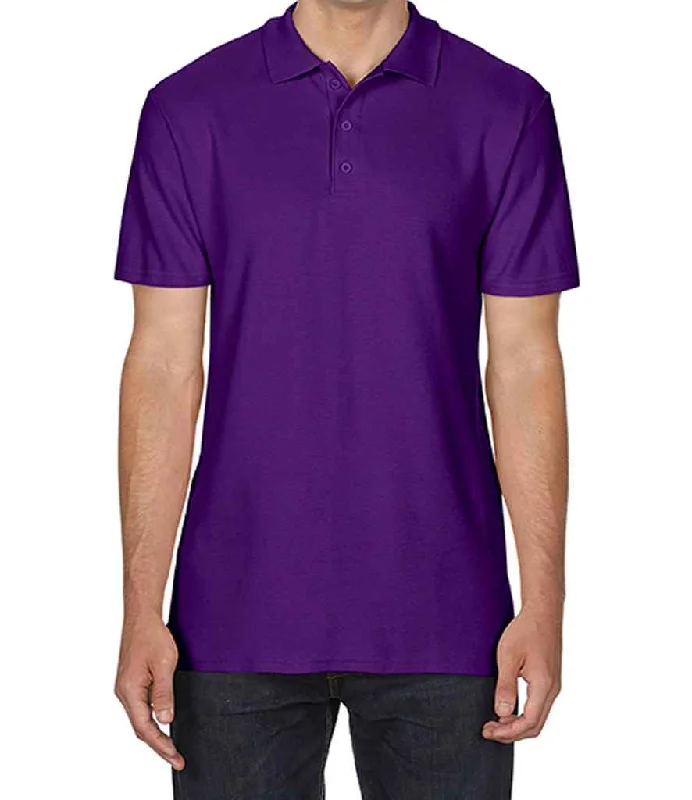 Gildan SoftStyle® Double Piqué Polo Shirt | Purple