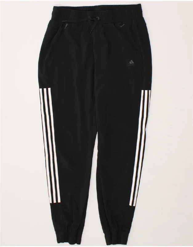 ADIDAS Womens Climalite Tracksuit Trousers Joggers UK 12/14 Medium  Black