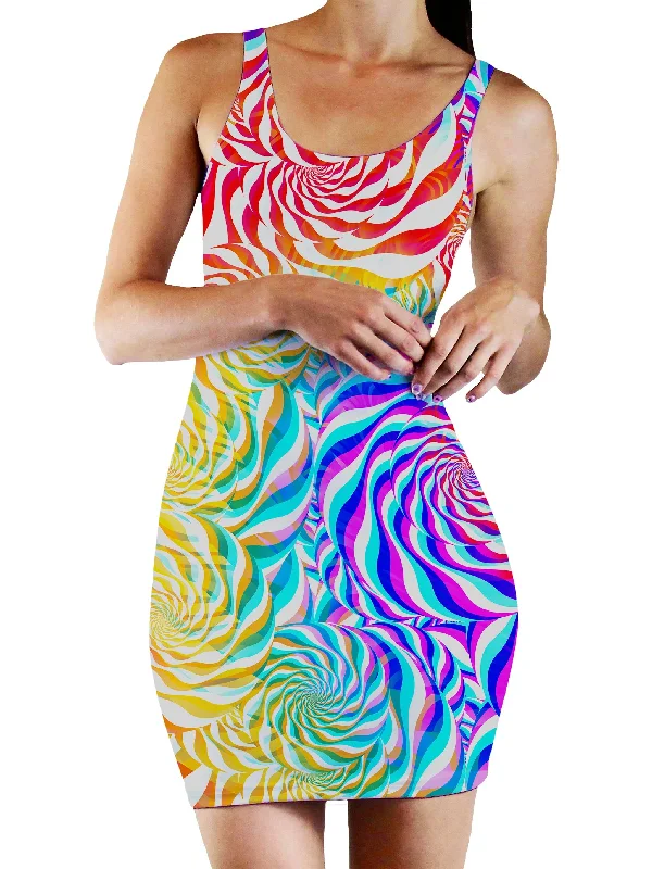 PLUR Rainbow Bodycon Mini Dress