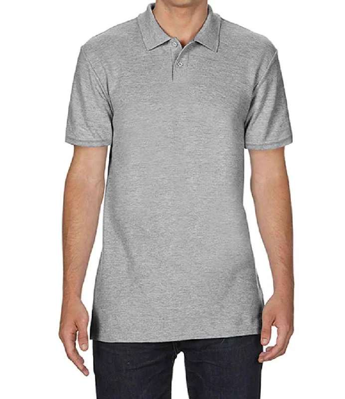 Gildan SoftStyle® Double Piqué Polo Shirt | Sport Grey