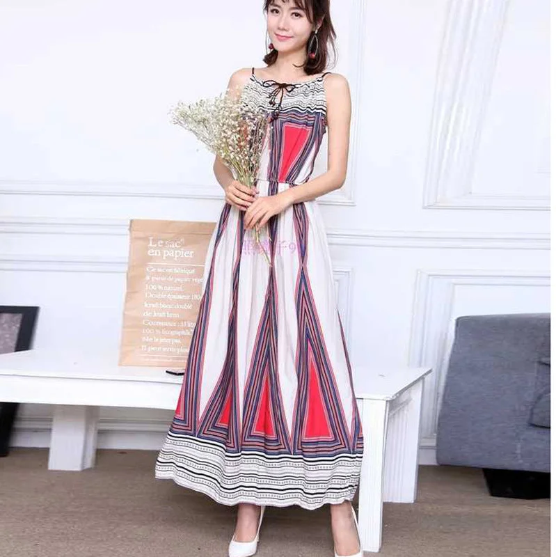 Casual Cotton Summer Long Sleeveless Dresses