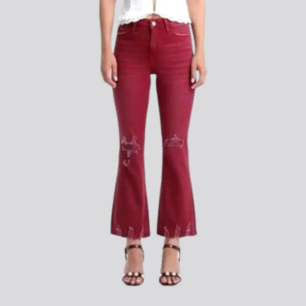 Street bordo jeans
 for women