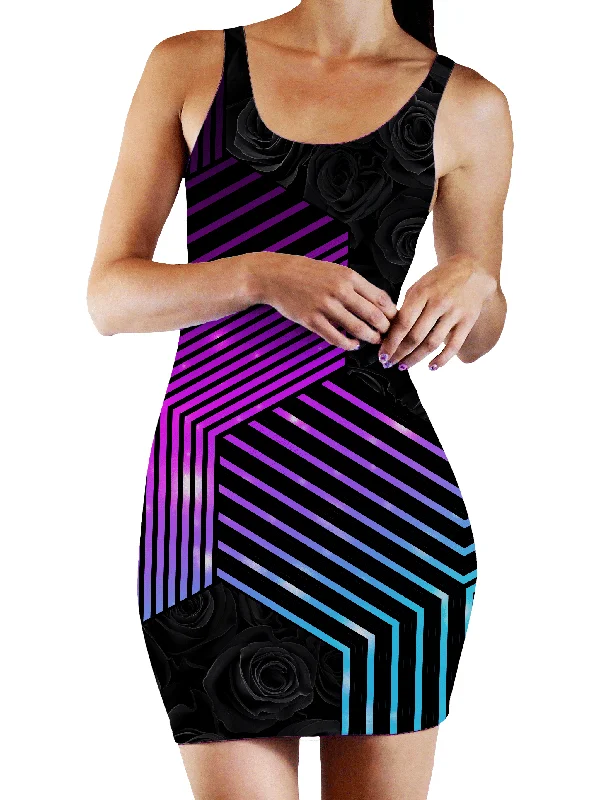 Connected Hex Bodycon Mini Dress