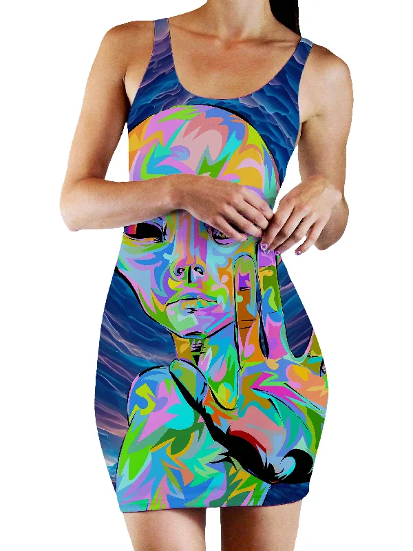 I Come in Peace Bodycon Mini Dress