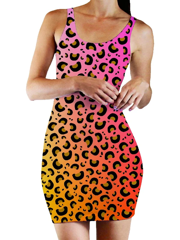 Leopard Spots Bodycon Mini Dress