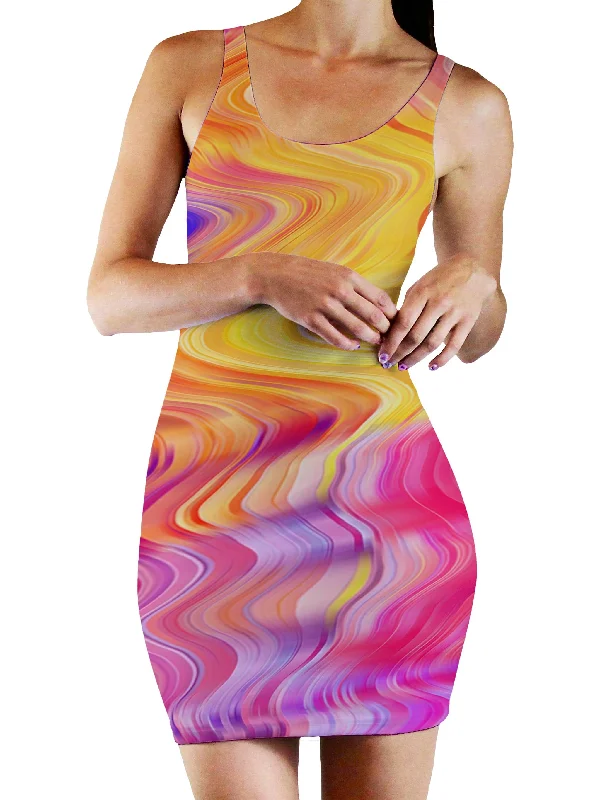 Psychedelic Aftershock Bodycon Mini Dress