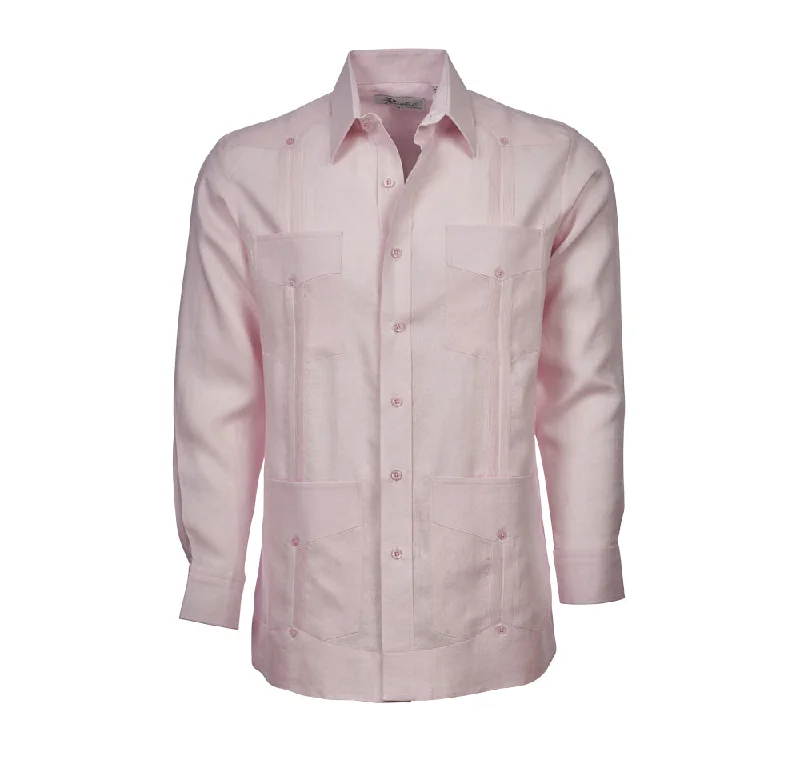 Escalade Guayabera - Men's Long Sleeve | 4 Pockets | 100% Irish Linen