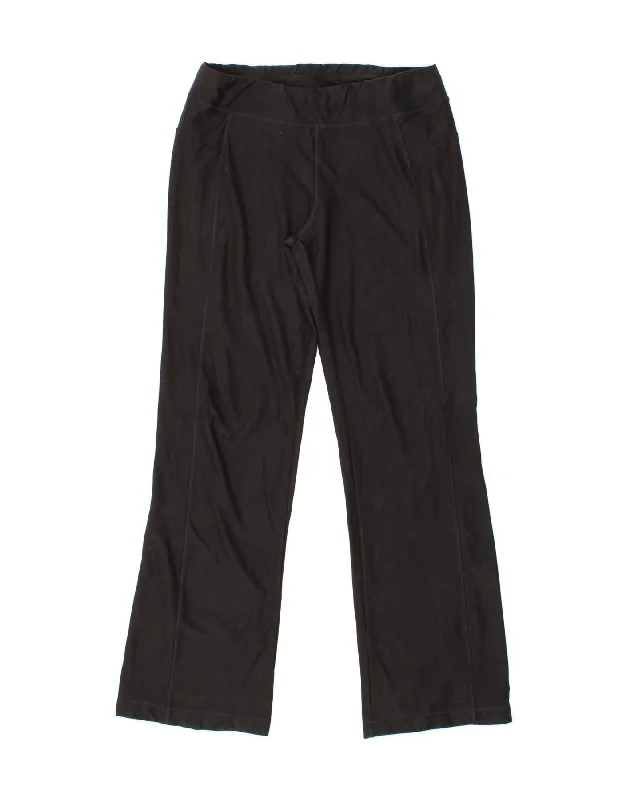 L.L.BEAN Womens Tracksuit Trousers UK 10 Small  Black Polyester