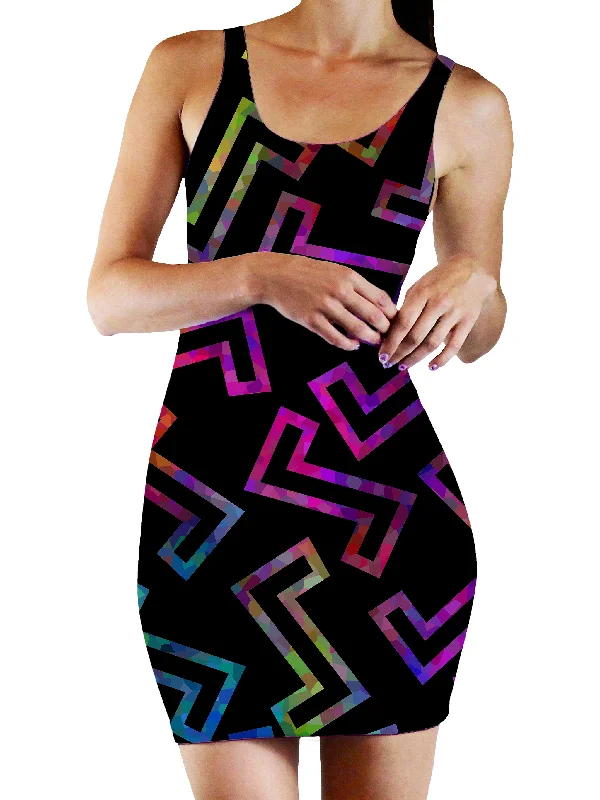 Sparkle Geometric Bodycon Mini Dress