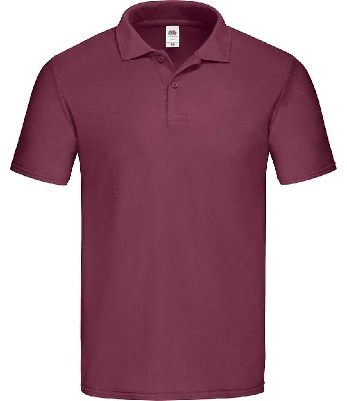 Fruit of the Loom Original Piqué Polo Shirt | Burgundy