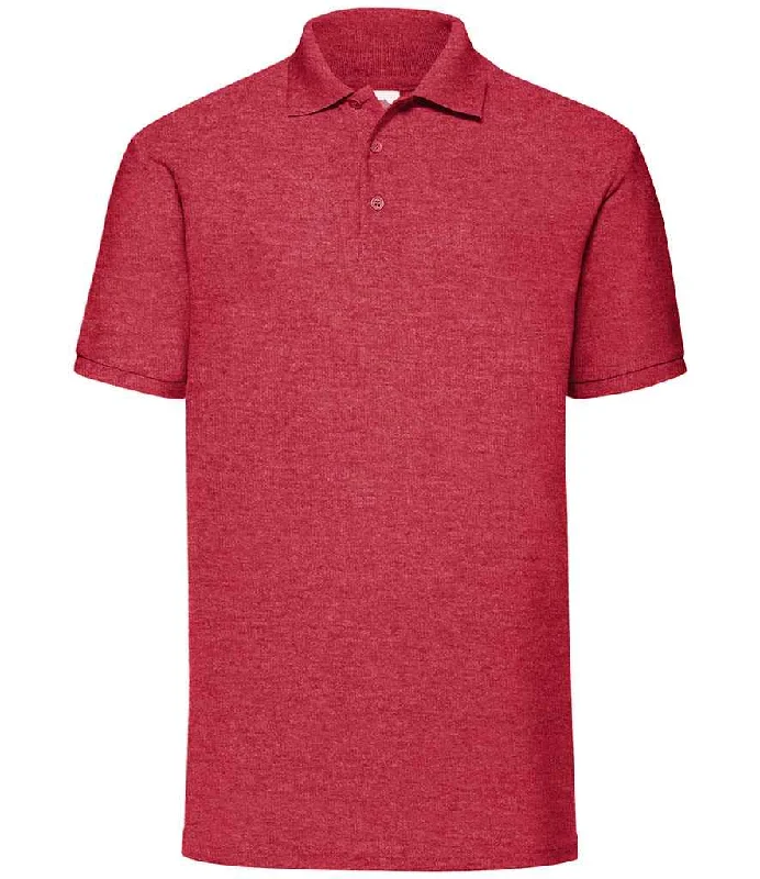 Fruit of the Loom Poly/Cotton Piqué Polo Shirt | Heather Red