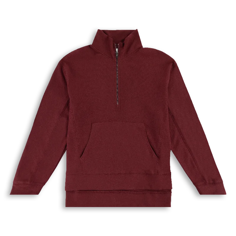 Maroon Soft Quarter Zip Pullover