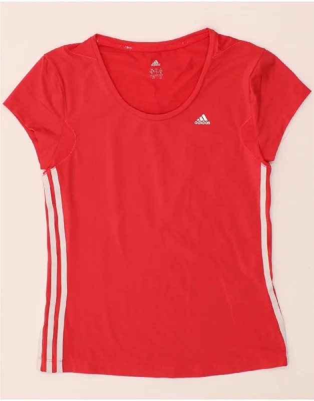 ADIDAS Womens Climacool T-Shirt Top UK 8/10 Small Red