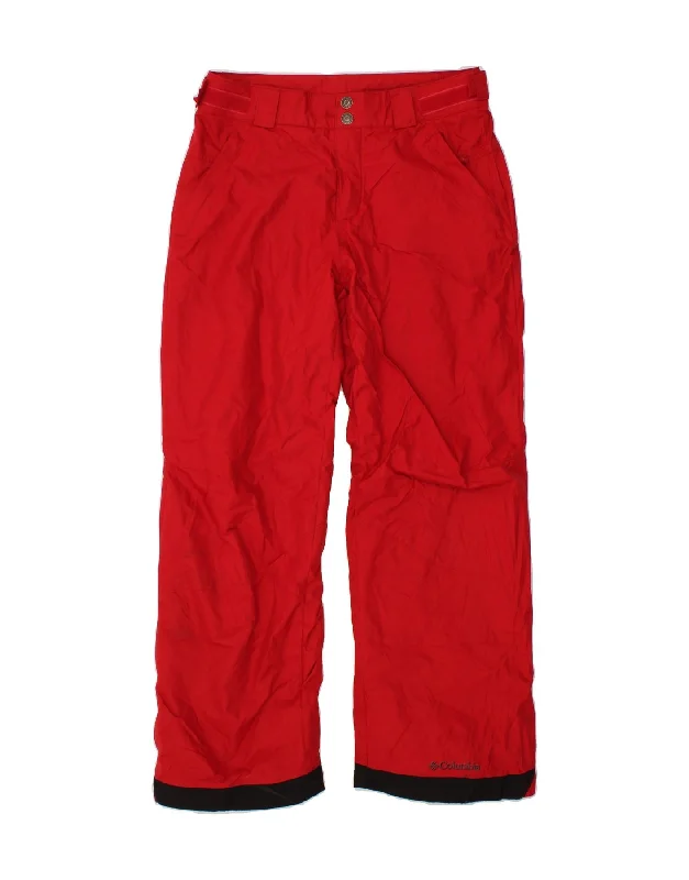 COLUMBIA Womens Windbreaker Trousers UK 10 Small Red Colourblock Nylon