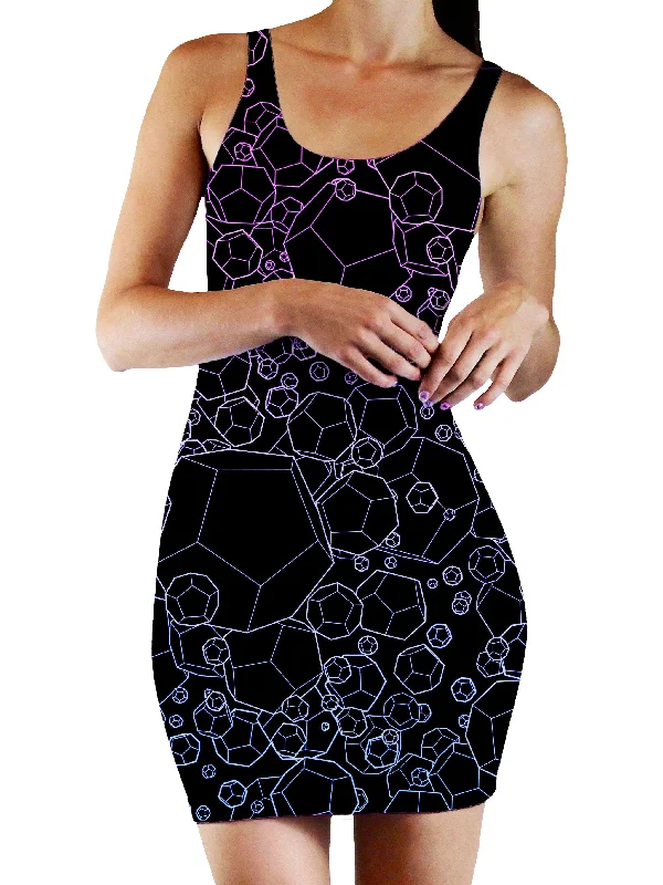 Dodecahedron Madness Cold Bodycon Mini Dress