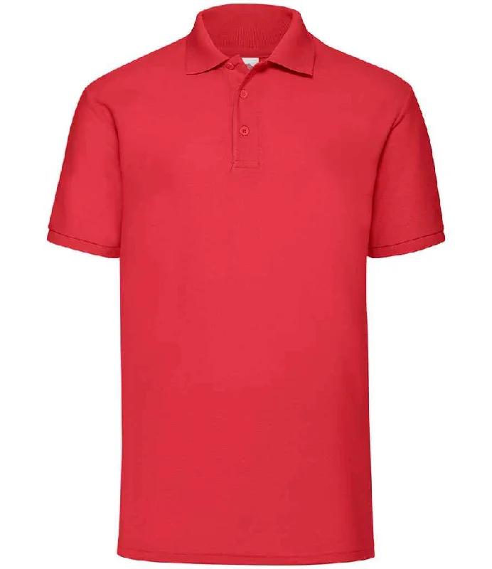 Fruit of the Loom Poly/Cotton Piqué Polo Shirt | Red