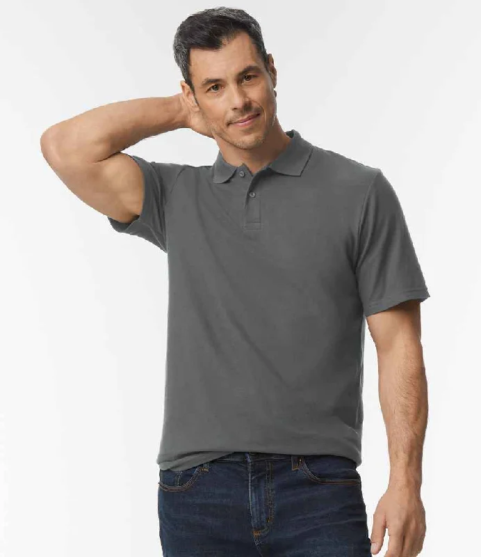 Gildan SoftStyle® Double Piqué Polo Shirt | Charcoal