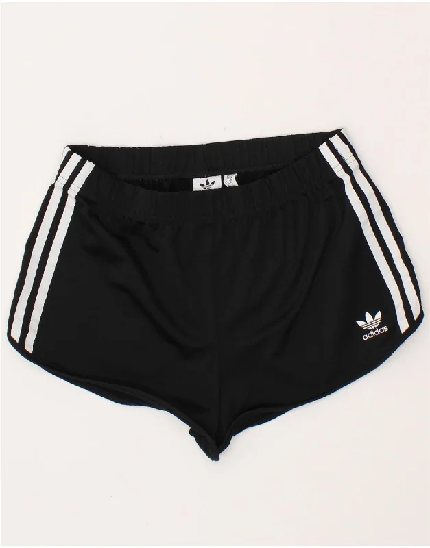 ADIDAS Womens Sport Shorts UK 10 Small Black Polyester