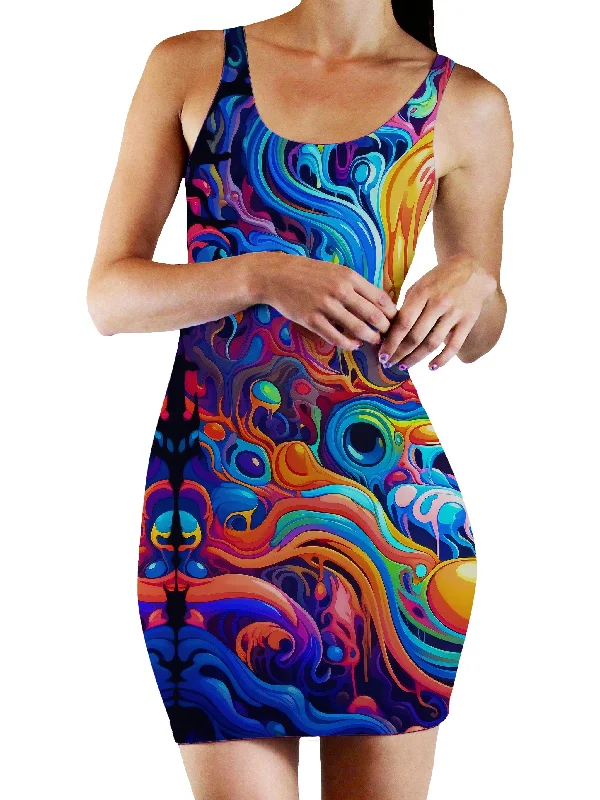 Kandi Swirl Bodycon Mini Dress