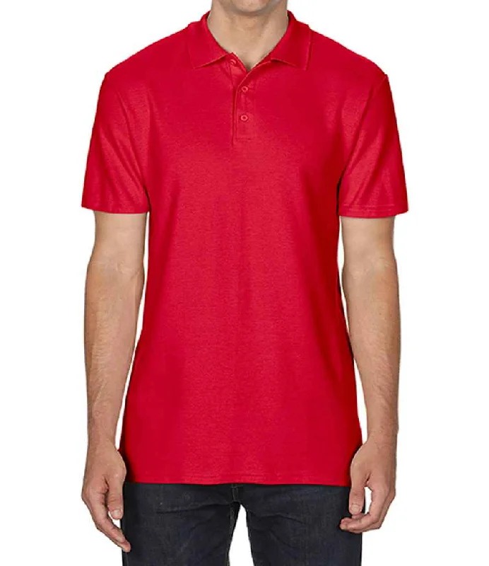 Gildan SoftStyle® Double Piqué Polo Shirt | Red