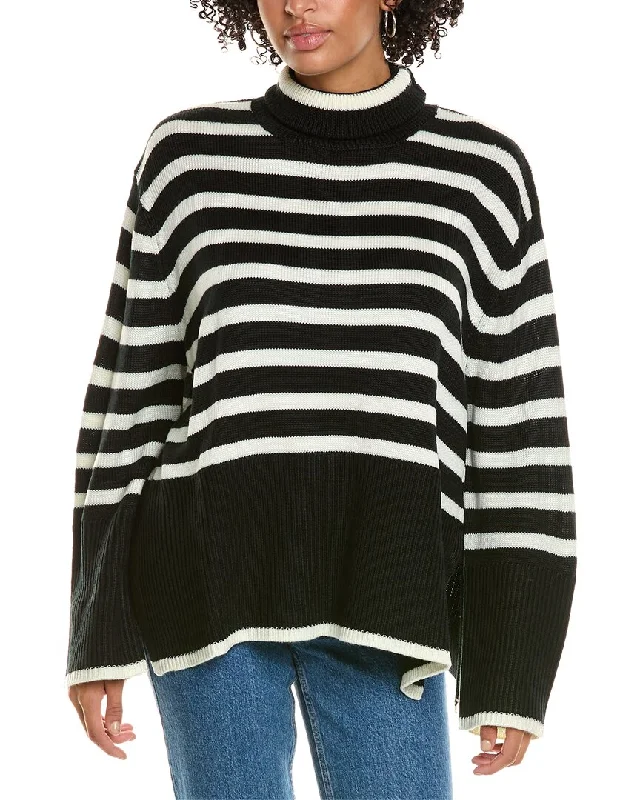 Avantlook Striped Turtleneck Sweater