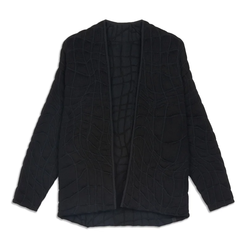 Insulated Jacquard Cardigan - Resale