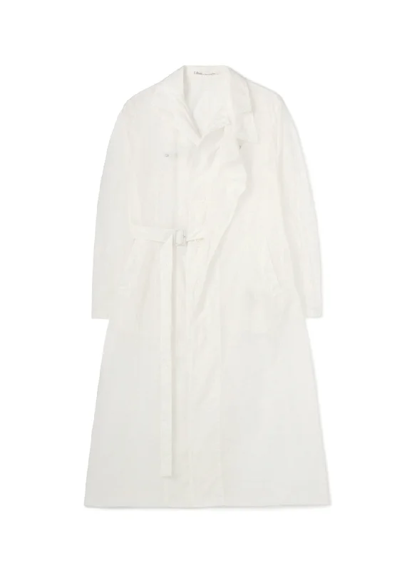 Light Taffeta Left Fly Front Coat