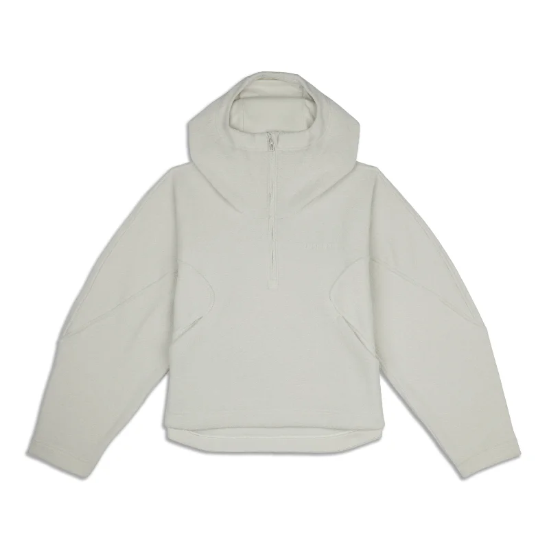 Looped Terry Fleece Half-Zip Hoodie - Resale