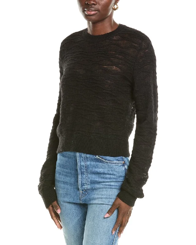 NAADAM Novelty Stitch Crewneck Alpaca & Wool-Blend Sweater