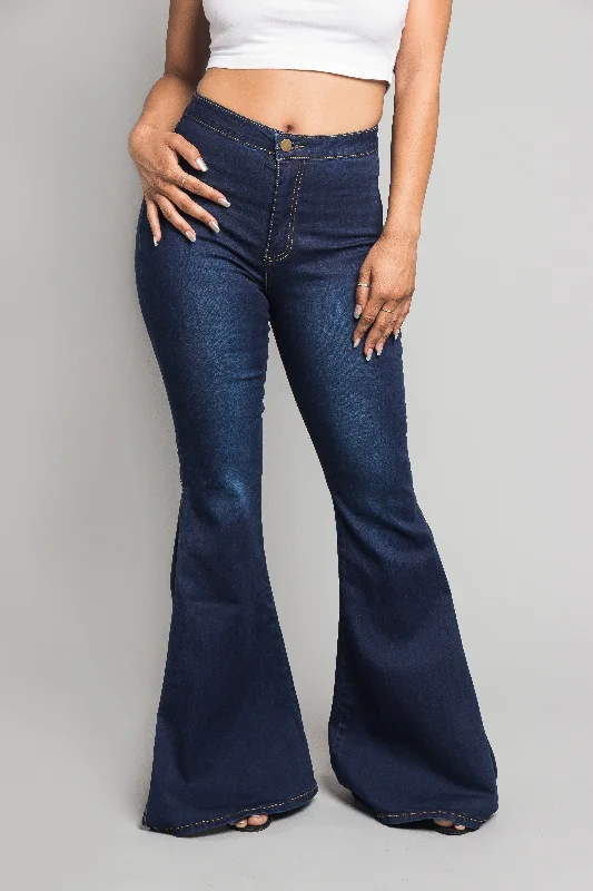 Bell Bottom Slit Jeans