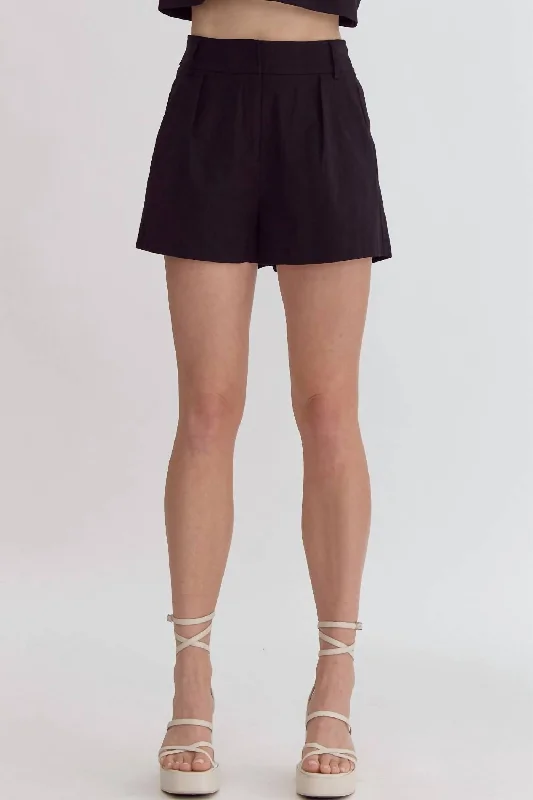 High Waisted Shorts In Black