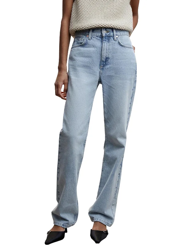 Womens Pocket Wear to Work Straight Leg Jeans