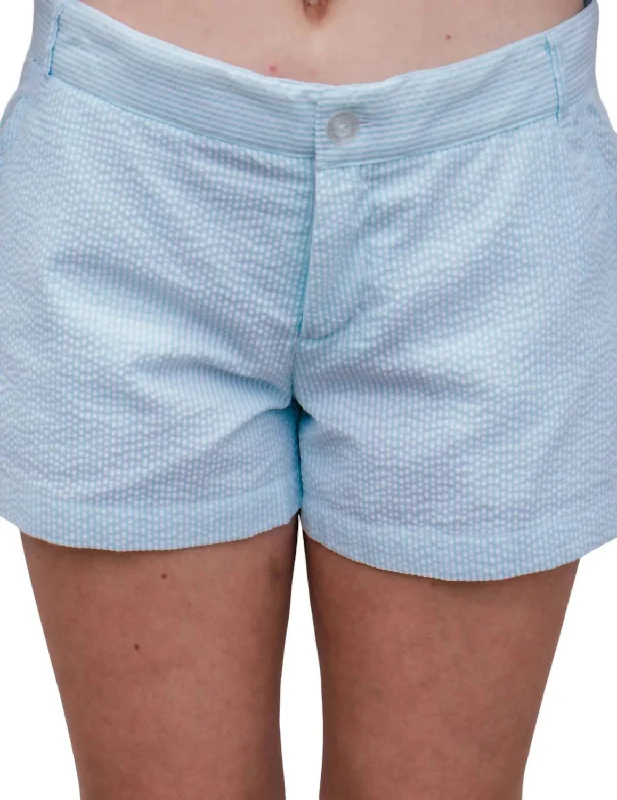 Women's Seersucker Poplin Shorts In Mint